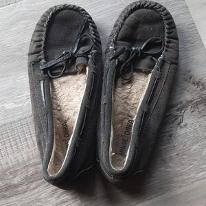 Suede Moccasin Slippers